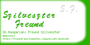 szilveszter freund business card